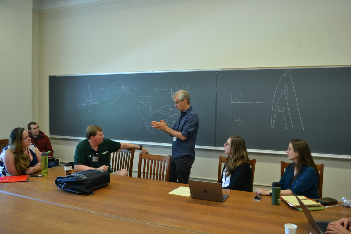 science team meeting in a conference room