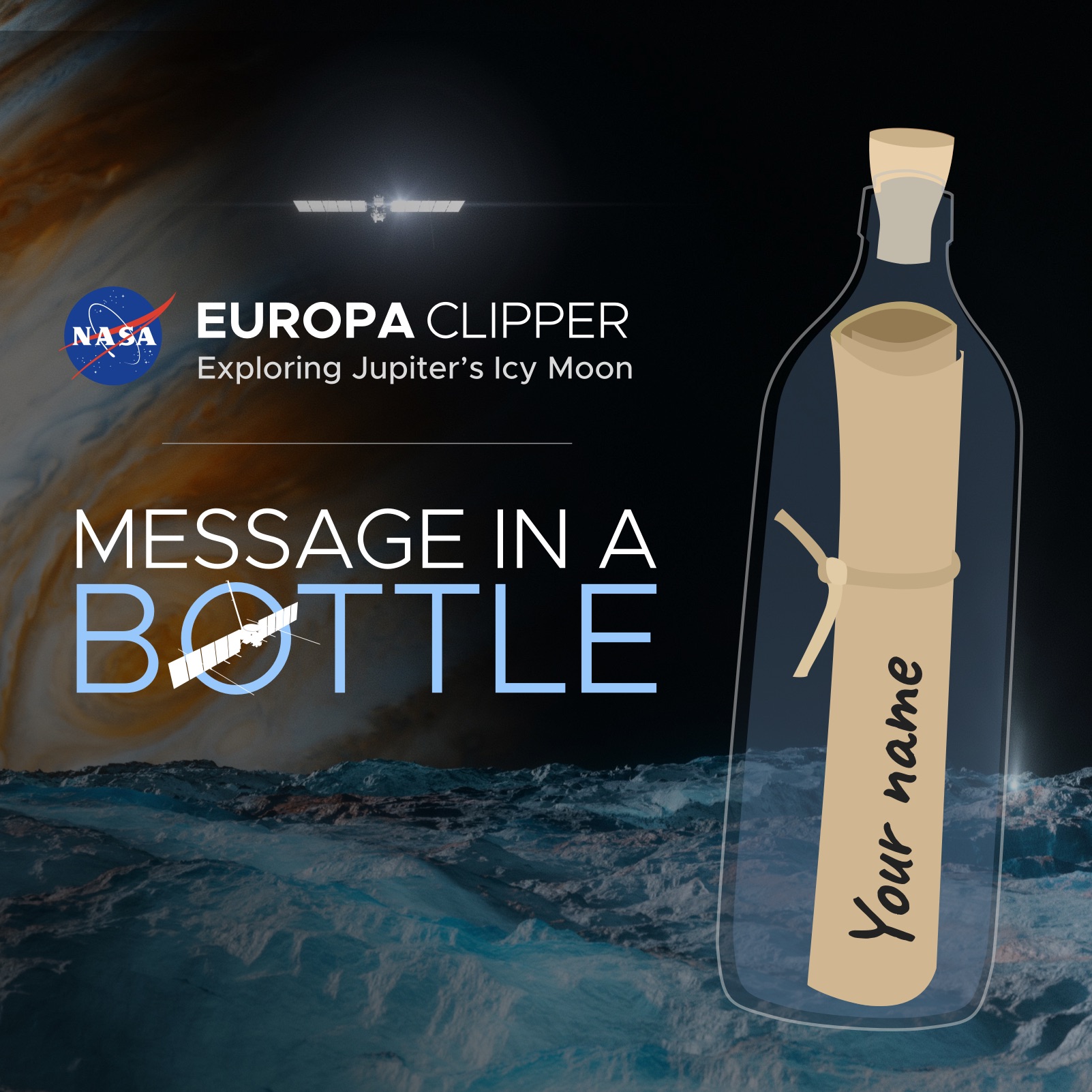 Sign Your Name to Europa Clipper's Message in a Bottle