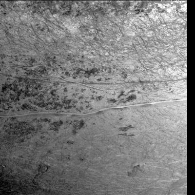 Rugged terrain on Europa