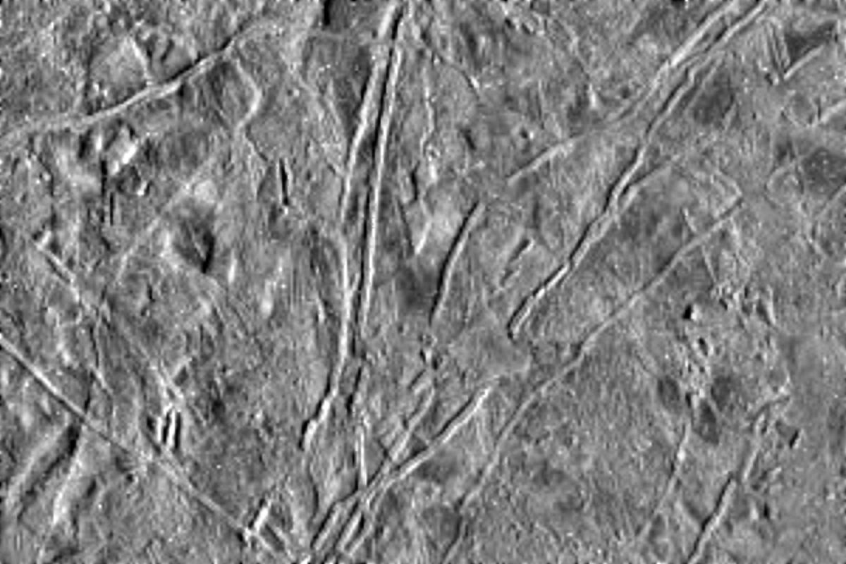 landforms on an icy surface