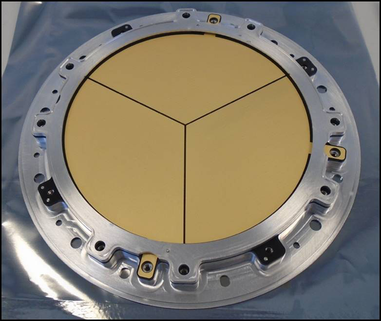 A collector assembly that will fly aboard Europa Clipper in one the four PIMS Faraday cups, which will help scientists study the charged particle (plasma) environment around Europa.