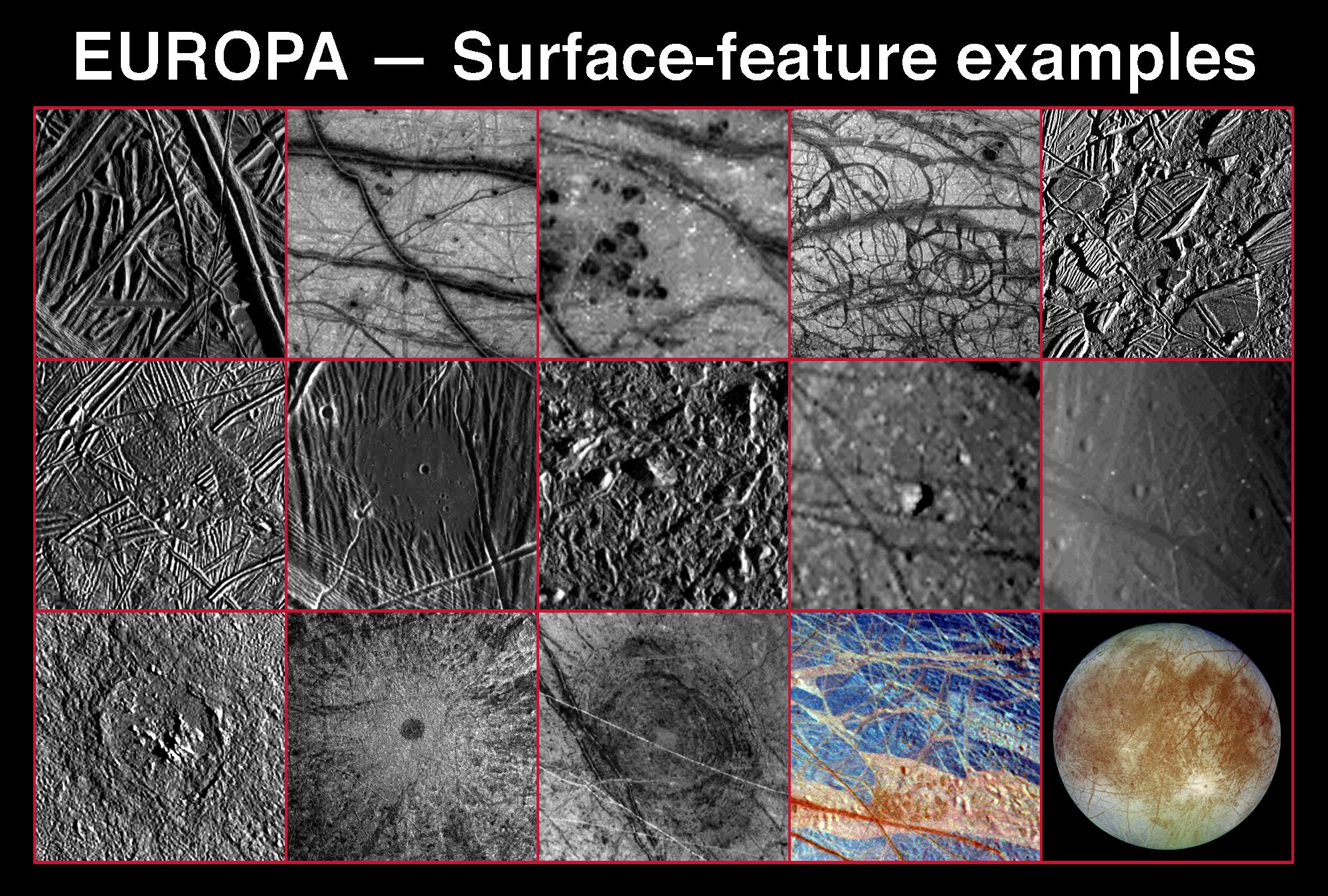 Collection of orbital images shows rugged terrain.
