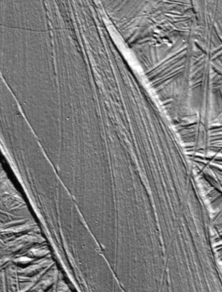 parallel ridges on an icy surface