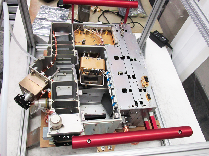 The Europa Ultraviolet Spectrograph (Europa-UVS) flight instrument in early fall 2021, just before the principal investigator's final optical inspection and installation of its top cover. 